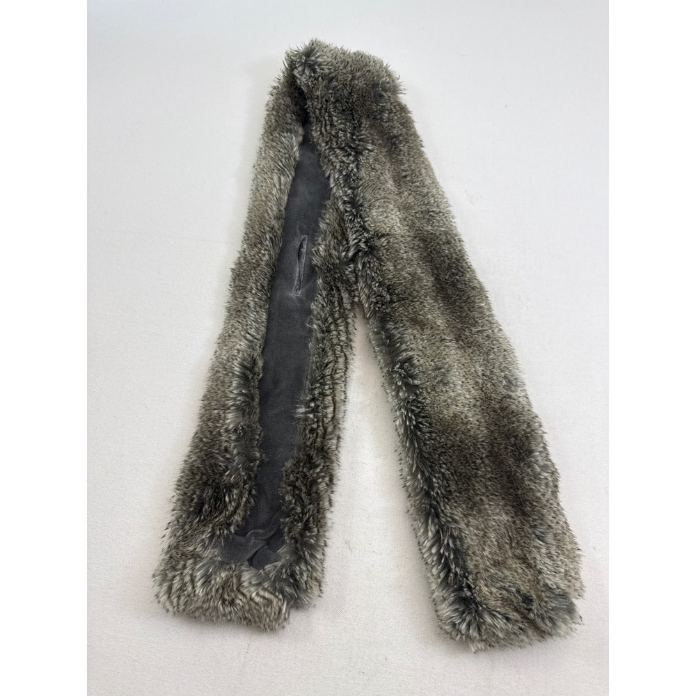Restoration‎ Hardware Faux Fur Scarf Pull Through Luxe Winter Glam - Picture 4 of 5